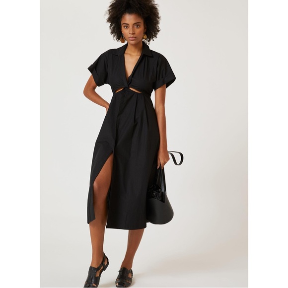Anthropologie Twist Waist Midi Shirtdress NWT - Picture 5 of 10